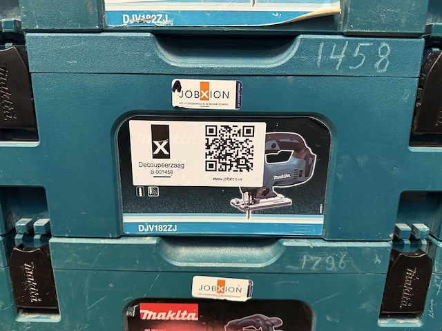5x bouwgereedschap in koffer, 1x accu, 1x lader makita, 2x djdjv182zj, 1x dhs630zj, 2x dhr242zjv - afbeelding 5 van  8