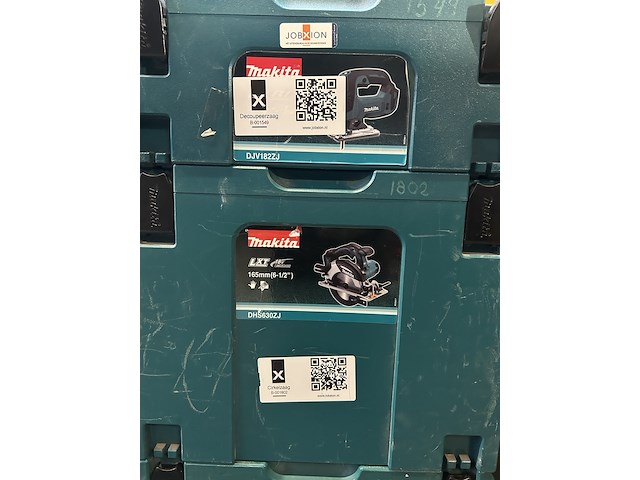 5x bouwgereedschap in koffer, 1x accu, 1x lader makita - afbeelding 3 van  4