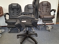 5x bureau-/gamestoel met rgb verlichting, zwart - afbeelding 4 van  8