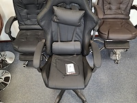 5x bureau-/gamestoel met rgb verlichting zwart - afbeelding 3 van  8