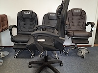 5x bureau-/gamestoel met rgb verlichting zwart - afbeelding 5 van  8