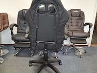 5x bureau-/gamestoel met rgb verlichting zwart - afbeelding 6 van  8