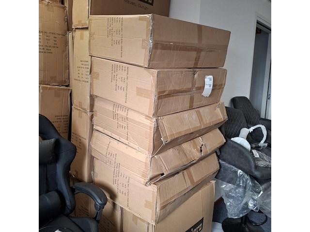 5x bureau-/gamestoel met rgb verlichting zwart - afbeelding 8 van  8