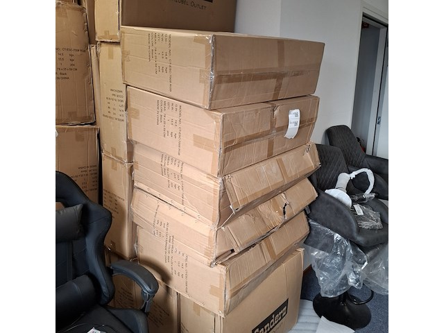 5x bureau-/gamestoel met rgb verlichting zwart - afbeelding 8 van  8