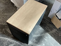 5x bureau kasten klein, zwart