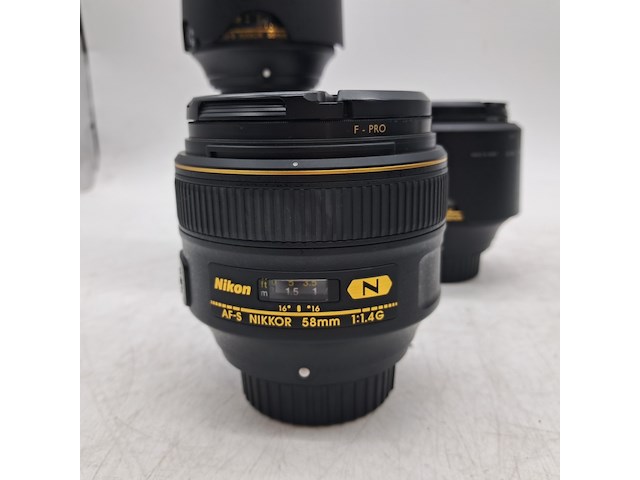 5x camera lens met teleconverter, nikon, o.a. af-s niikor 58mm 1:1.4g - afbeelding 3 van  9