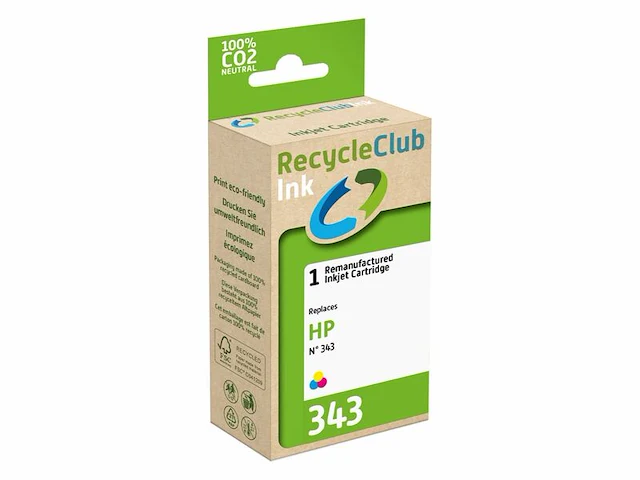 5x cartridge compatibel met hp 343 kleur, recycleclub - afbeelding 1 van  2