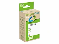 5x cartridge compatibel met hp 343 kleur, recycleclub