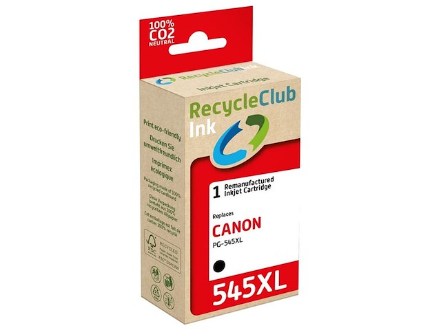 5x cartridge, recycleclub, canon pg-545 xl, zwart - afbeelding 1 van  2