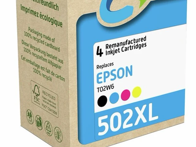 5x cartridges, recycleclub, 502 xl, multicolor, compatibel met epson 502 xl - afbeelding 2 van  2