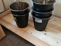 5x champagne cooler, zwart - afbeelding 1 van  2
