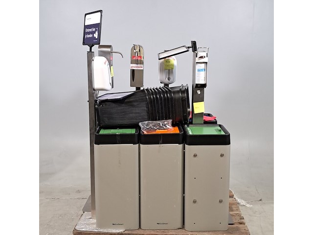 5x desinfectiezuil, 6x afvalbak en 10x papierbak, o.a. ecosmart - afbeelding 1 van  7