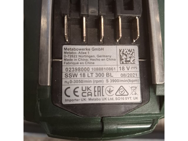 5x divers accu/elektrisch gereedschap metabo, diverse modellen - afbeelding 13 van  15