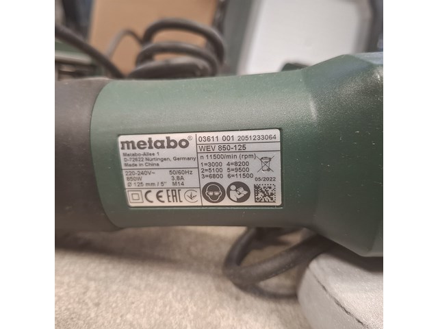 5x divers accu/elektrisch gereedschap metabo, diverse modellen - afbeelding 15 van  15