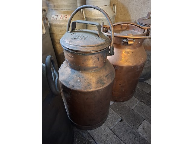 5x diverse koperen melkbussen - afbeelding 5 van  7