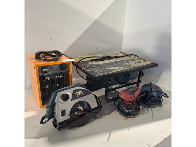 5x diversen - schuurmachines, cirkelzaag, zaagtafel, kachel - afbeelding 1 van  16