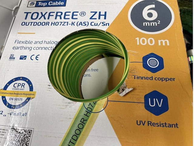 5x doos aarde kabel top cable, outdoor h07z1-k - 6mm² - afbeelding 2 van  4
