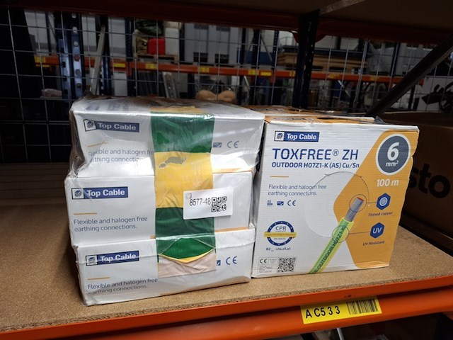 5x doos aarde kabel, top cable, outdoor h07z1-k - 6mm² - afbeelding 1 van  4