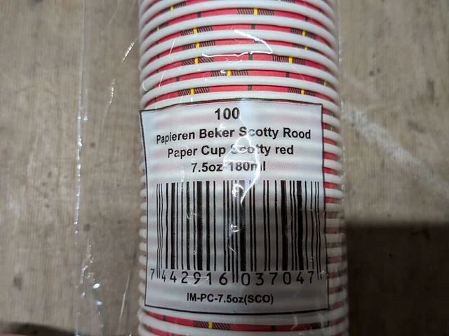 5x doos kartonnen koffiebekers, black & orange, scotty 180ml, (2500 stuks per doos) - afbeelding 4 van  4