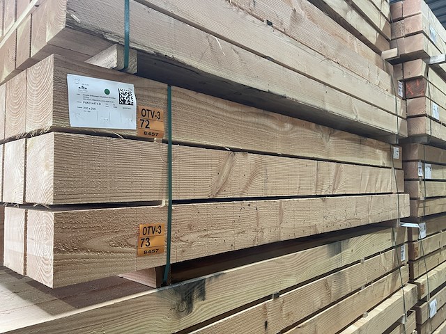 5x douglas balken fijnbezaagd, 200x200mm, lengte 300cm - afbeelding 4 van  4