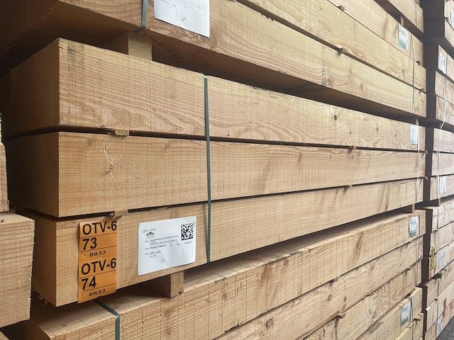 5x douglas balken fijnbezaagd, 200x200mm, lengte 300cm - afbeelding 4 van  4