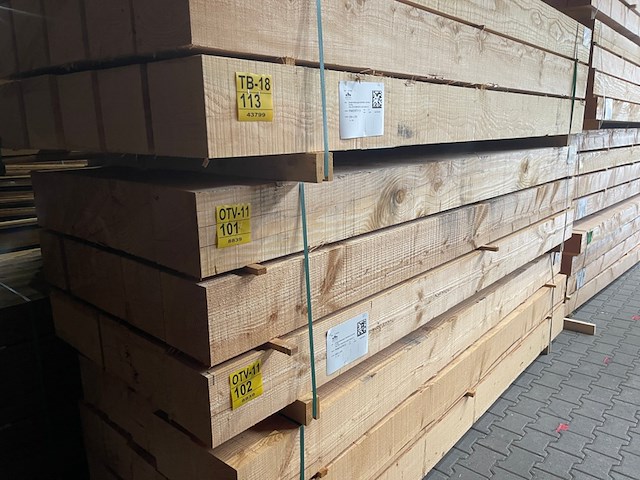 5x douglas balken fijnbezaagd, 200x200mm, lengte 300cm - afbeelding 4 van  4
