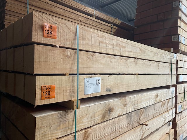 5x douglas balken fijnbezaagd, 200x200mm, lengte 300cm - afbeelding 4 van  4