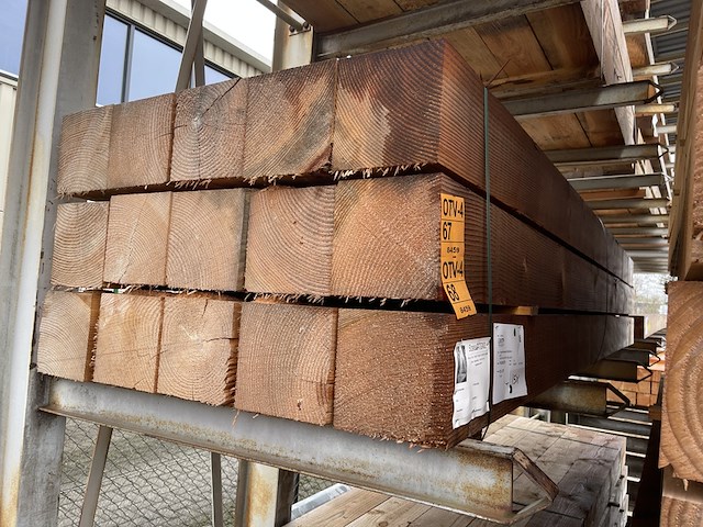 5x douglas balken fijnbezaagd, 200x200mm, lengte 400cm - afbeelding 4 van  4