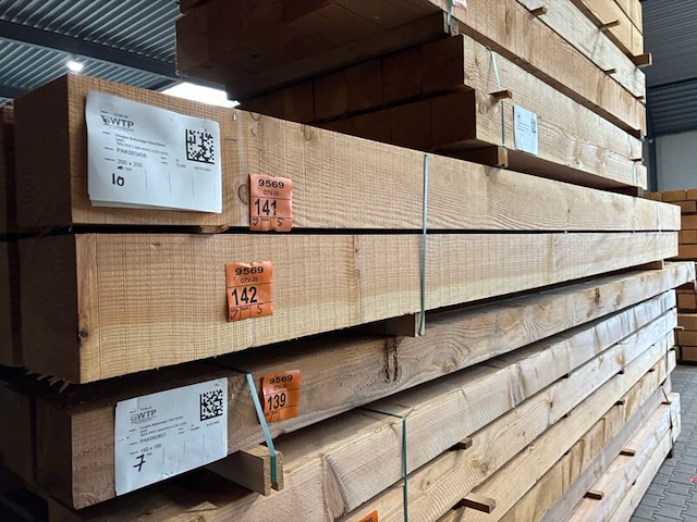 5x douglas balken fijnbezaagd, 200x200mm, lengte 500cm - afbeelding 4 van  4