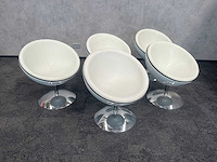 5x draaibare witte cocktail fauteuil - afbeelding 1 van  8