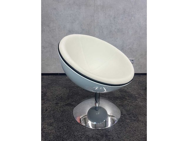 5x draaibare witte cocktail fauteuil - afbeelding 5 van  8