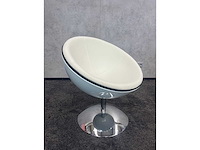 5x draaibare witte cocktail fauteuil - afbeelding 5 van  8