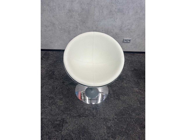 5x draaibare witte cocktail fauteuil - afbeelding 6 van  8