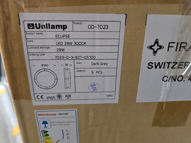 5x eclips outdoor wandverlichting firalux unilamp, od-7023 - afbeelding 3 van  10