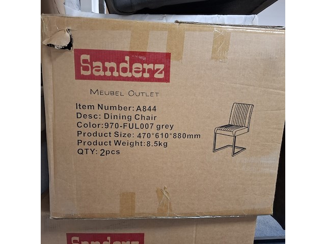 5x eetkamerstoel grijs - afbeelding 4 van  4