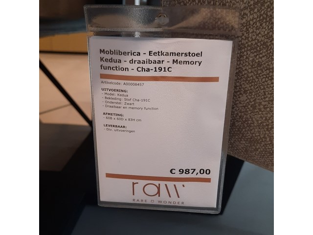5x eetkamerstoel mobliberica, kenua, draaibaar - afbeelding 6 van  12