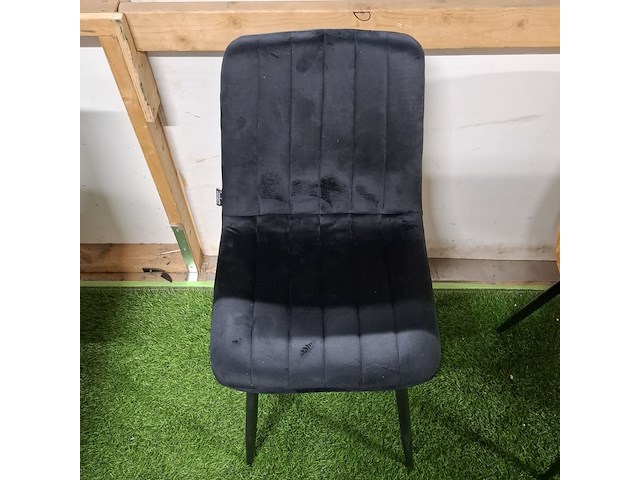 5x eetkamerstoel, velvet zwart - afbeelding 3 van  4