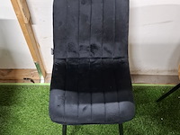 5x eetkamerstoel, velvet zwart - afbeelding 3 van  4