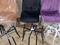 5x eetkamerstoel, velvet zwart - afbeelding 4 van  4