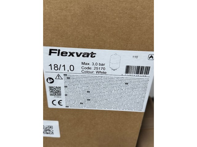 5x expansievat, 18/1,0, wit - afbeelding 3 van  3