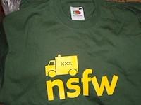 5x fruit of the loom groen t-shirt maat l nsfw - afbeelding 3 van  3