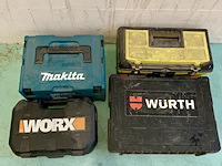 5x gereedschap in systainers multitool, schuurmachine, slijptol, verfbrander, airbrush set, makita mirka würth - afbeelding 10 van  10