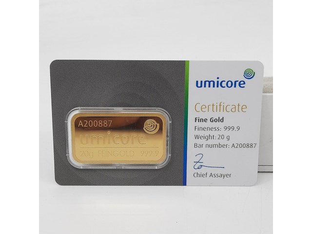 5x goudbaar, 20 gram, umicore - afbeelding 2 van  11
