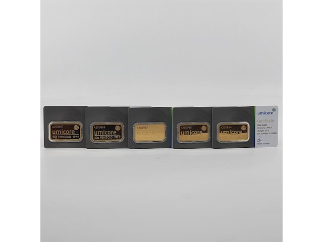 5x goudbaar, 20 gram, umicore - afbeelding 1 van  11