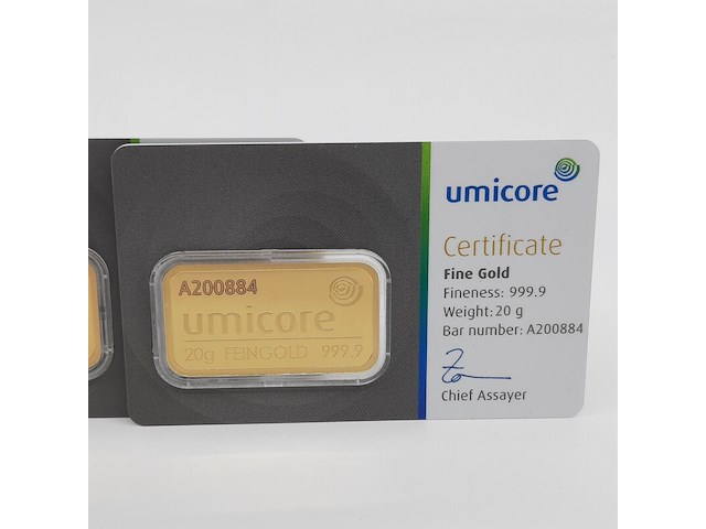 5x goudbaar, 20 gram, umicore - afbeelding 4 van  11