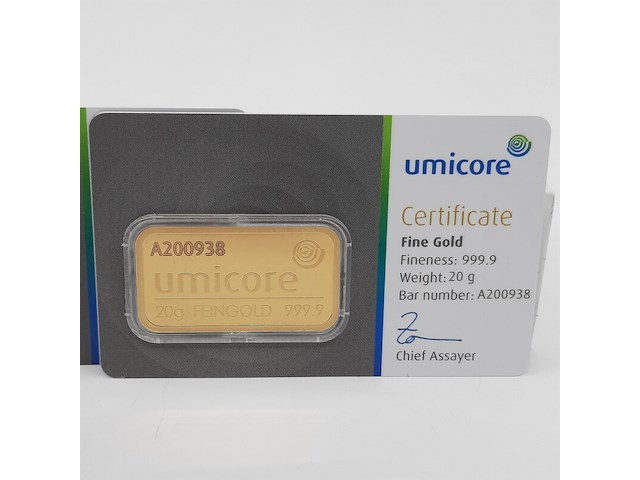 5x goudbaar, 20 gram, umicore - afbeelding 6 van  11