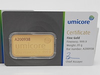 5x goudbaar, 20 gram, umicore - afbeelding 6 van  11