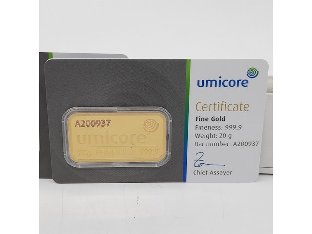 5x goudbaar, 20 gram, umicore - afbeelding 8 van  11