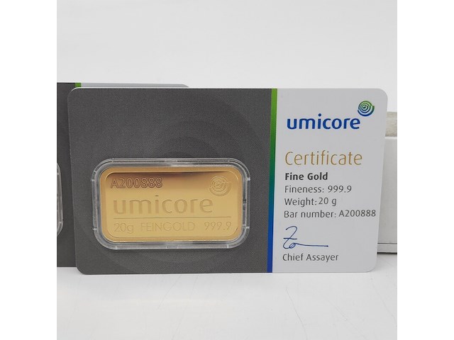 5x goudbaar, 20 gram, umicore - afbeelding 10 van  11