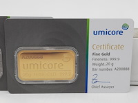 5x goudbaar, 20 gram, umicore - afbeelding 10 van  11